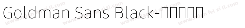 Goldman Sans Black字体转换